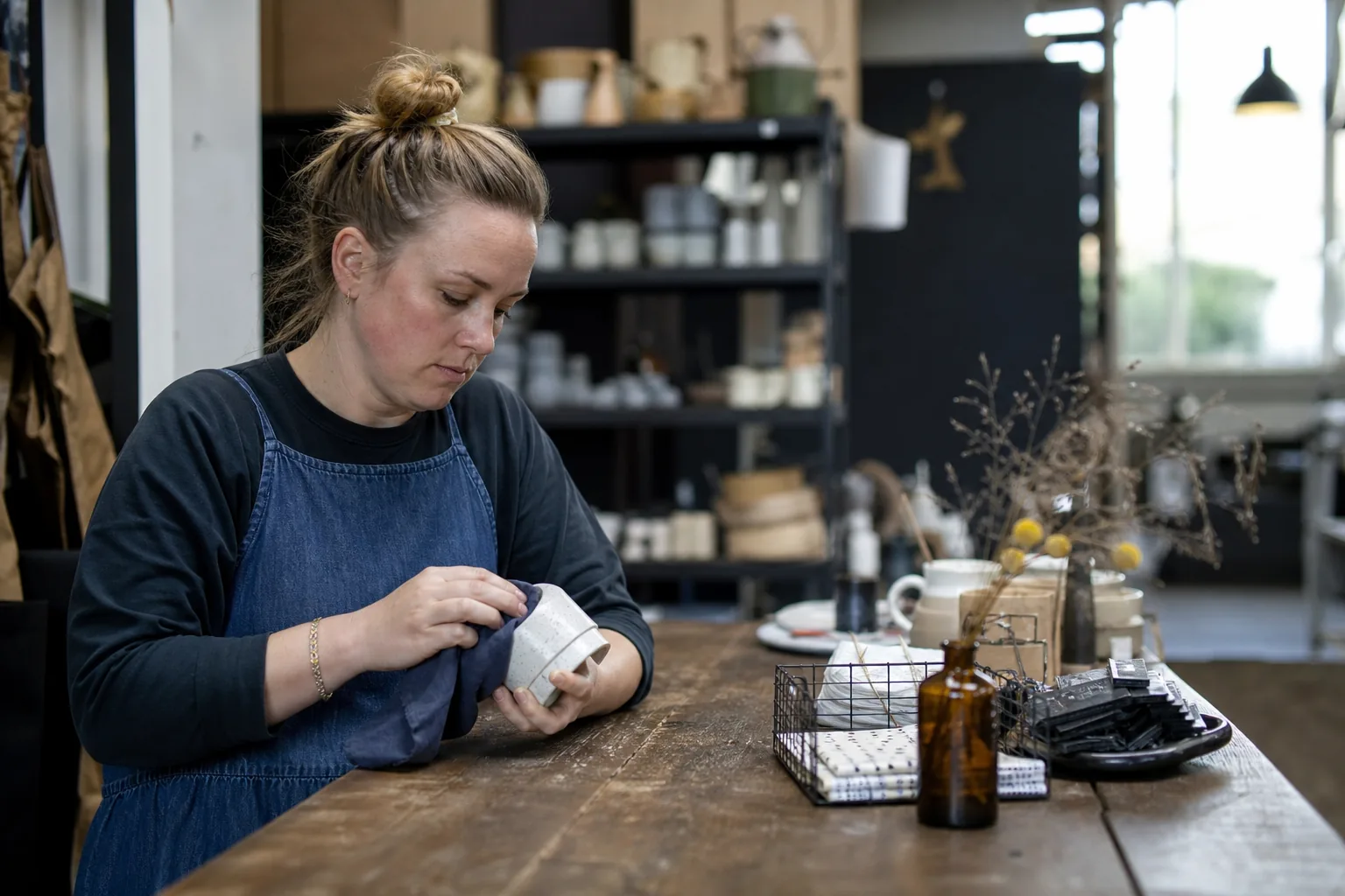 Werk in een Nederlandse winkel of werkplaats. Beeld bij het artikel: Is je klantenbestand schoon genoeg voordat je de eerste ronde APK-herinneringen verstuurt?