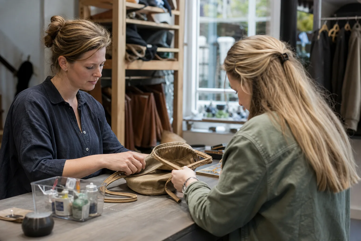 Werk in een Nederlandse winkel of werkplaats. Beeld bij het artikel: Hoeveel kost een uur lege brugtijd je werkplaats en hoe voorkom je die stilte?
